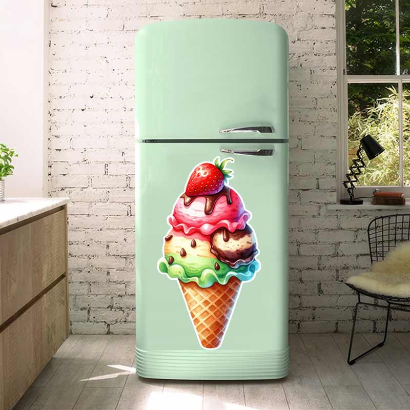 Kitchen Appliances Design - Stiker Dinding Es Krim Musim Panas