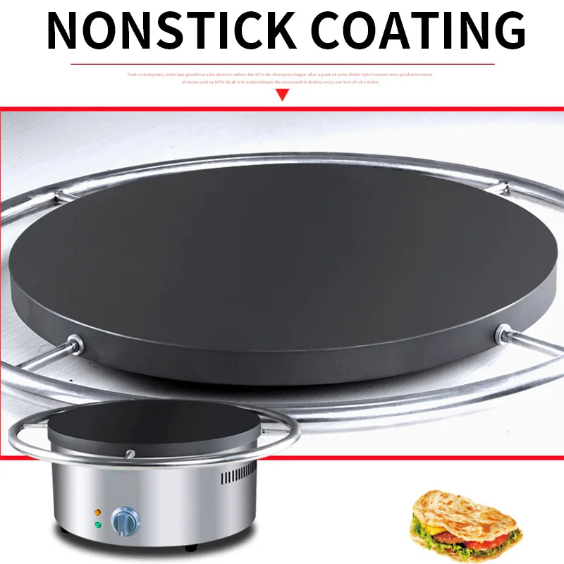 Electric Griddle Pancake - Pemanggang Pancake Elektrik Putar Manual, Wajan