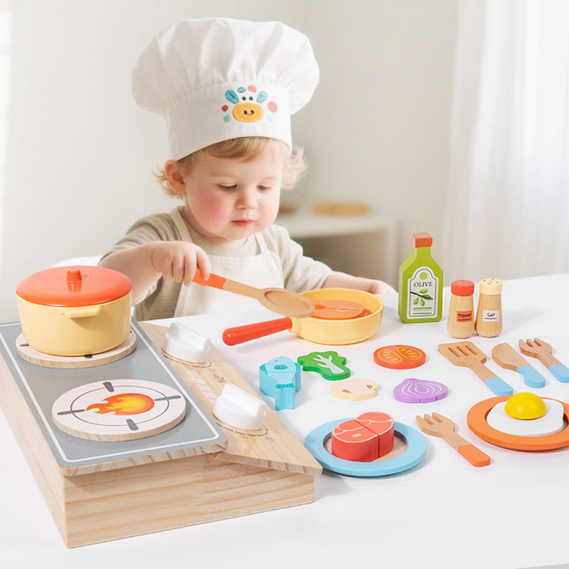 Kitchen Appliances Kids - Set Dapur-dapuran Kayu Edukasi Dini Montessori