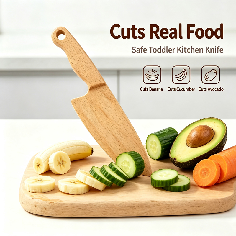 Kitchen Appliances Kids - Pisau anak-anak kayu untuk memasak ikan