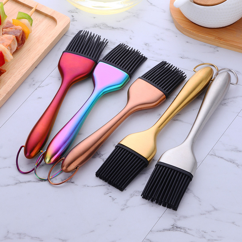 Electric Griddle Pancake - Kuas Minyak Silikon Baja Tahan Karat,