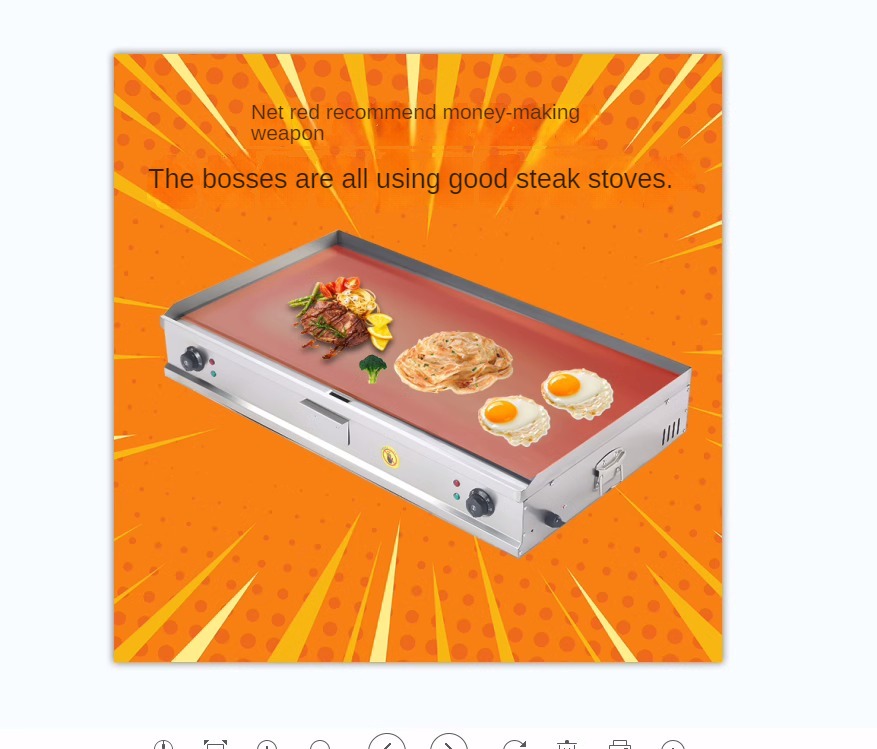Electric Griddle Pancake - Wajan listrik komersial, mesin teppanyaki pancake