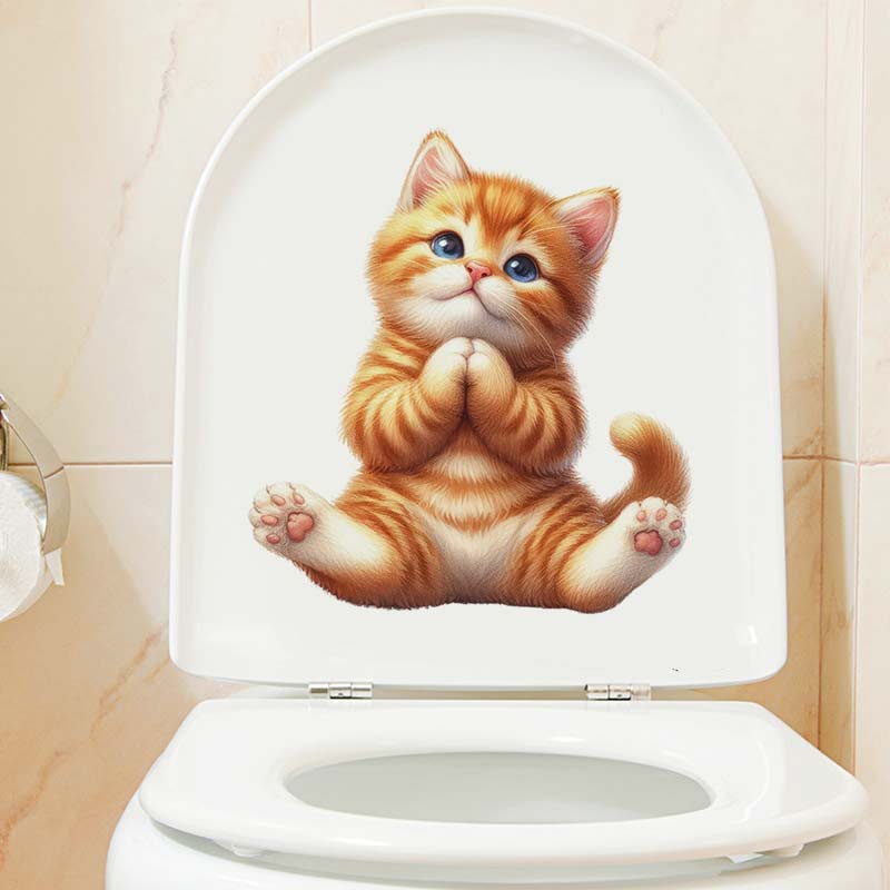 Stiker dinding kucing Yoga sti - Kitchen Appliances Design ulasan dan harga