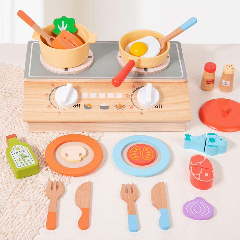 Set Dapur-dapuran Kayu Edukasi - Kitchen Appliances Kids ulasan dan harga