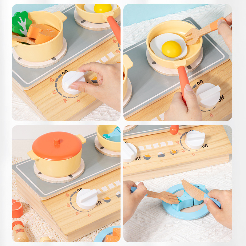 Set Dapur-dapuran Kayu Edukasi - Kitchen Appliances Kids ulasan dan harga
