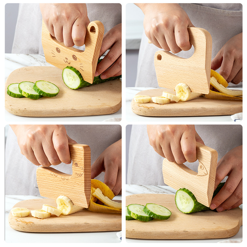 Pisau anak-anak kayu untuk mem - Kitchen Appliances Kids ulasan dan harga