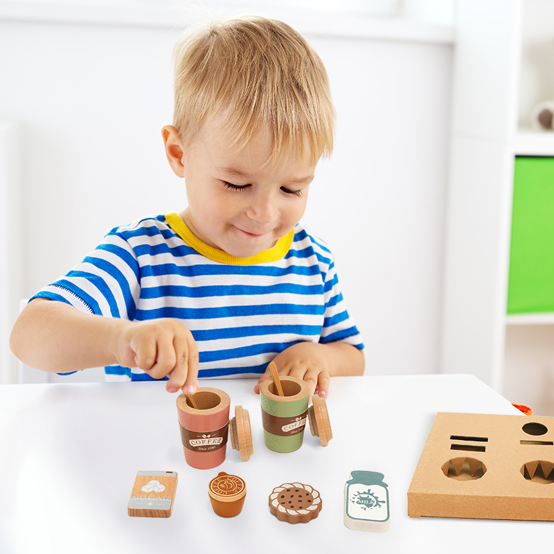 Set mainan kopi kayu anak-anak - Kitchen Appliances Kids ulasan dan harga