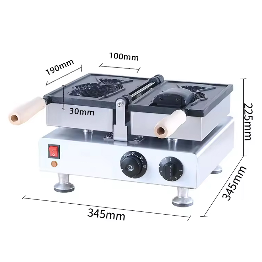 Mesin Pembuat Taiyaki Ikan Kom - Ice Cream Maker Electric ulasan dan harga