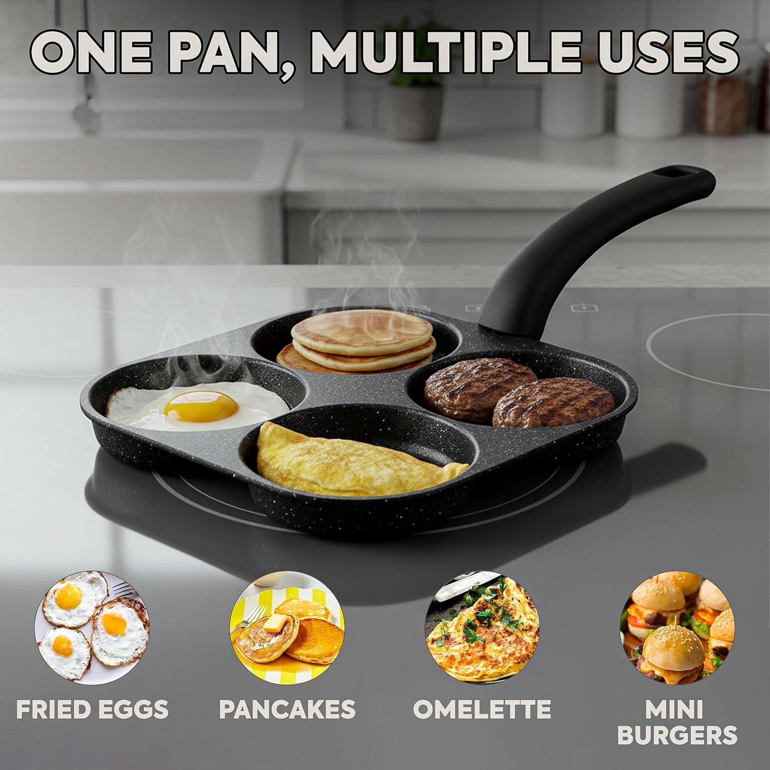 Wajan Penggorengan Telur Anti  - Electric Griddle Pancake ulasan dan harga