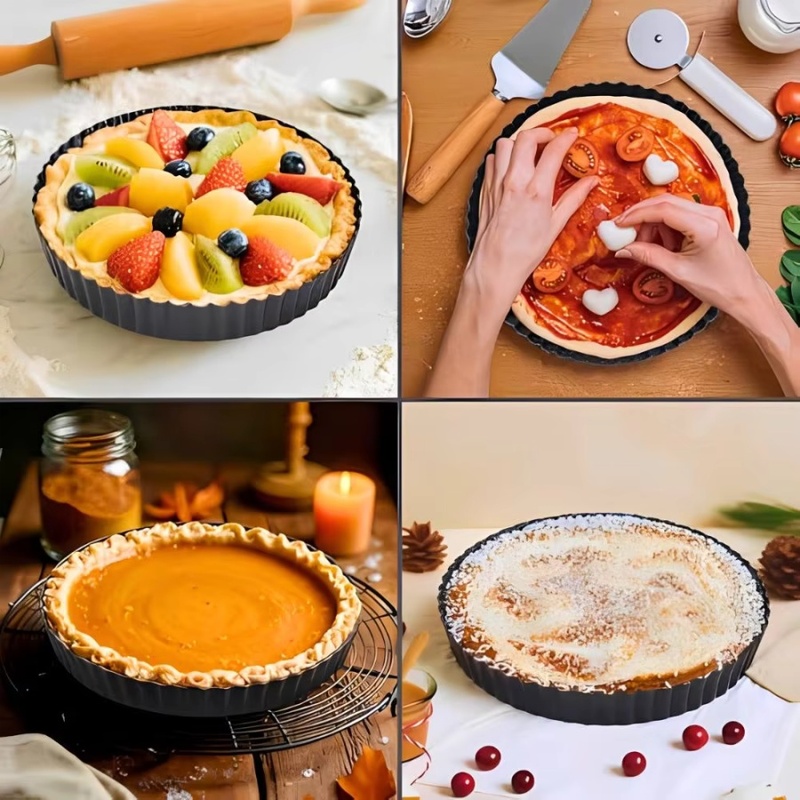 1pc Loyang Tart Beralur dengan - Kitchen Appliances Baking ulasan dan harga