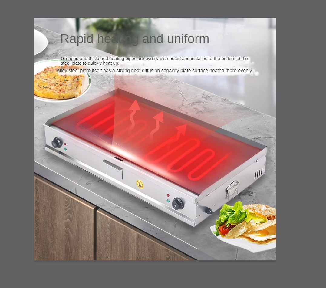 Wajan listrik komersial, mesin - Electric Griddle Pancake ulasan dan harga